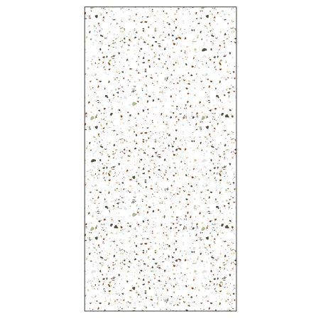 Cadita de dus, Alb, finisaj Terrazzo, compozit mineral, inaltime 2.5 dimensiuni 100-160x80-90 cm, decupabila, Antonio