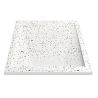 Cadita de dus, Alb, finisaj Terrazzo, compozit mineral, inaltime 2.5 dimensiuni 100-120x80-90 cm, decupabila, Antonio
