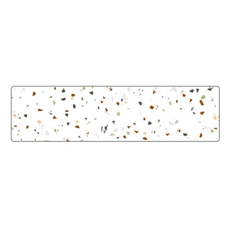 Cadita de dus, Alb, finisaj Terrazzo, compozit mineral, inaltime 2.5 dimensiuni 100-160x80-90 cm, decupabila, Antonio