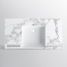 Lavoar, Alb finisaj Carrara Arabescato, suport prosoape, compozit, montaj suspendat pe perete sau incastrat, 105-125x55, Fuente Lavoar, Alb finisaj Carrara Arabescato, suport prosoape, compozit, montaj suspendat pe perete sau incastrat, 105-125x55, Fuente