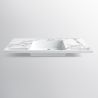 Lavoar, Alb finisaj Carrara Arabescato, suport prosoape, compozit, montaj suspendat pe perete sau incastrat, 105-125x55, Fuente Lavoar, Alb finisaj Carrara Arabescato, suport prosoape, compozit, montaj suspendat pe perete sau incastrat, 105-125x55, Fuente