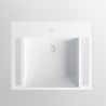 Lavoar, Alb Lucios, suport prosoape laterale, compozit mineral, montaj suspendat pe perete, 65x55 cm, Lavanda Lavoar, Alb Lucios, suport prosoape laterale, compozit mineral, montaj suspendat pe perete, 65x55 cm, Lavanda