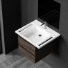 Lavoar, Alb Lucios, suport prosoape laterale, compozit mineral, montaj suspendat pe perete, 65x55 cm, Lavanda Lavoar, Alb Lucios, suport prosoape laterale, compozit mineral, montaj suspendat pe perete, 65x55 cm, Lavanda