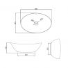 Lavoar EGO 818, Negru, mat, 59x38.3 cm, montaj pe blat, ceramica sanitara, cu preaplin Lavoar EGO 818, Negru, mat, 59x38.3 cm, montaj pe blat, ceramica sanitara, cu preaplin