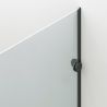 Cabina de dus, 3 laturi, perete fix, usa glisanta, 8 mm, Tratament Nano, Negru Mat, Dimensiuni 70-90x100-120-160 cm, Solana