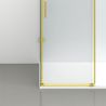 Cabina de dus, 3 laturi, perete fix, usa glisanta, 8 mm, Tratament Nano, Auriu Mat, Dimensiuni 80-90x120-140-160 cm, Solana