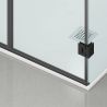 Cabina de dus, 3 laturi, Usa batanta, Negru Mat, Sticla 8 mm, Tratament Nano, Dimensiuni 70-80-90x100-120 cm, Trinity