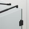 Cabina de dus, 3 laturi, Usa batanta, Negru Mat, Sticla 8 mm, Tratament Nano, Dimensiuni 70-80-90x100-120 cm, Trinity
