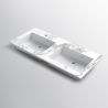 Lavoar dublu, compozit, finisaj Carrara Arabescato, montaj semi-incastrat, 121x54.2 cm, Cortina