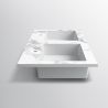 Lavoar dublu, compozit, finisaj Carrara Arabescato, montaj semi-incastrat, 121x54.2 cm, Cortina