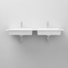 Lavoar dublu, compozit, finisaj Carrara Arabescato, montaj semi-incastrat, 121x54.2 cm, Cortina