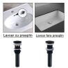 Sifon de scurgere cu ventil, sistem Pop-up, Negru Mat, cu sau fara preaplin, etansare din silicon, Zaro