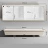 Chiuveta bucatarie dubla, 2 cuve, Alb Lucios, ceramica sanitara, montaj incastrat sub blat, 105x40 cm, Serena Chiuveta bucatarie dubla, 2 cuve, Alb Lucios, ceramica sanitara, montaj incastrat sub blat, 105x40 cm, Serena