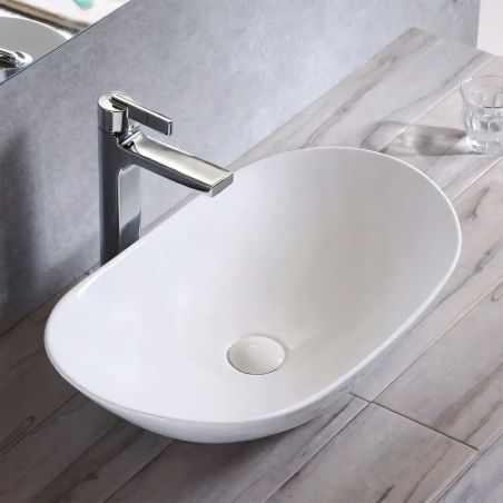 Lavoar Luigi, Alb, ceramica sanitara, 52x32 montaj pe blat