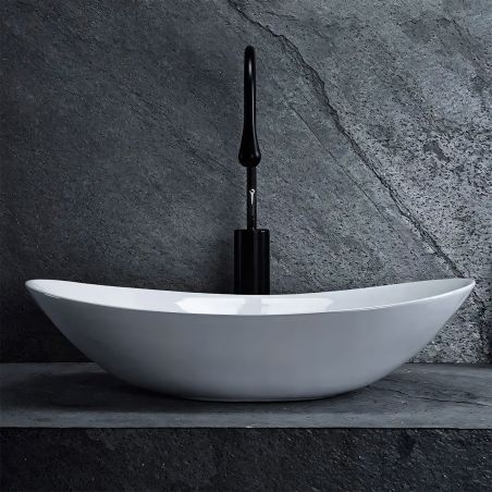 Lavoar Luigi, Alb, ceramica sanitara, 52x32 montaj pe blat