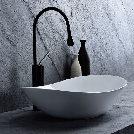 Lavoar Luigi, Alb, ceramica sanitara, 52x32 montaj pe blat