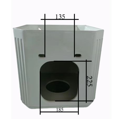 Lavoar, Negru Mat, Power Color, montaj suspendat, 42x42x40 cm, ceramica sanitara, Adele