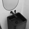 Lavoar stativ EGO Bufon, Negru mat, Power Colour, 40x40x85 cm, montaj pe podea, ceramica sanitara