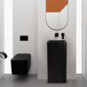 Lavoar stativ EGO Bufon, Negru mat, Power Colour, 40x40x85 cm, montaj pe podea, ceramica sanitara