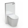 Cadru wc cu rezervor din sticla securizata alba, dimensiunea 50x103 cm , montaj pe podea, Ego-Lilium