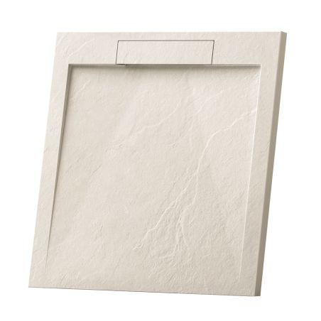 Cadita  de dus, compozit mineral, dimensiuni 70-90 x 80-160 cm, inaltime 2.5 cm, scurgere ascunsa, decupabila, Crem, Antonio