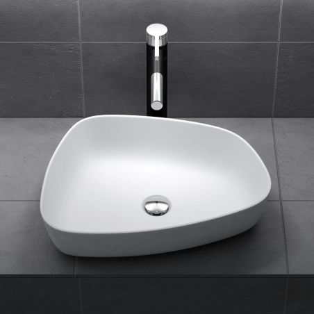 Lavoar EGO 806, Alb, mat, 51.1x38.7 cm, montaj pe blat, compozit de marmura