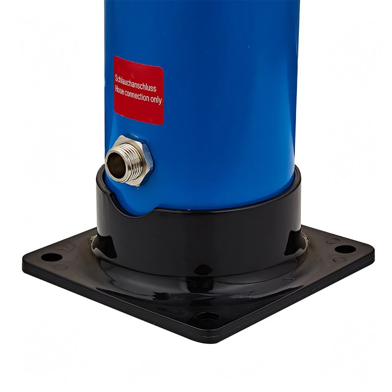 Dus solar pentru gradina si piscina, 20 Litri, robinet pentru picioare, cap de dus tip ploaie, PVC+ABS, Albastru, Sevilia