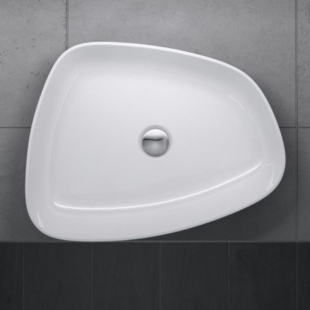 Lavoar EGO 806, Alb, lucios, 51.1x38.7 cm, montaj pe blat, compozit de marmura