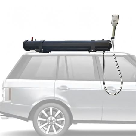 Dus solar Auto, Camping, Portabil, capacitate 30 litri, dus de mana si pistol off-road, Negru, Cordoba