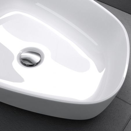 Lavoar EGO 806, Alb, lucios, 51.1x38.7 cm, montaj pe blat, compozit de marmura