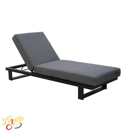 Sezlong de plaja cu saltea reglabil , cadru din aluminiu, ideal pentru pisicina, terasa, Porto