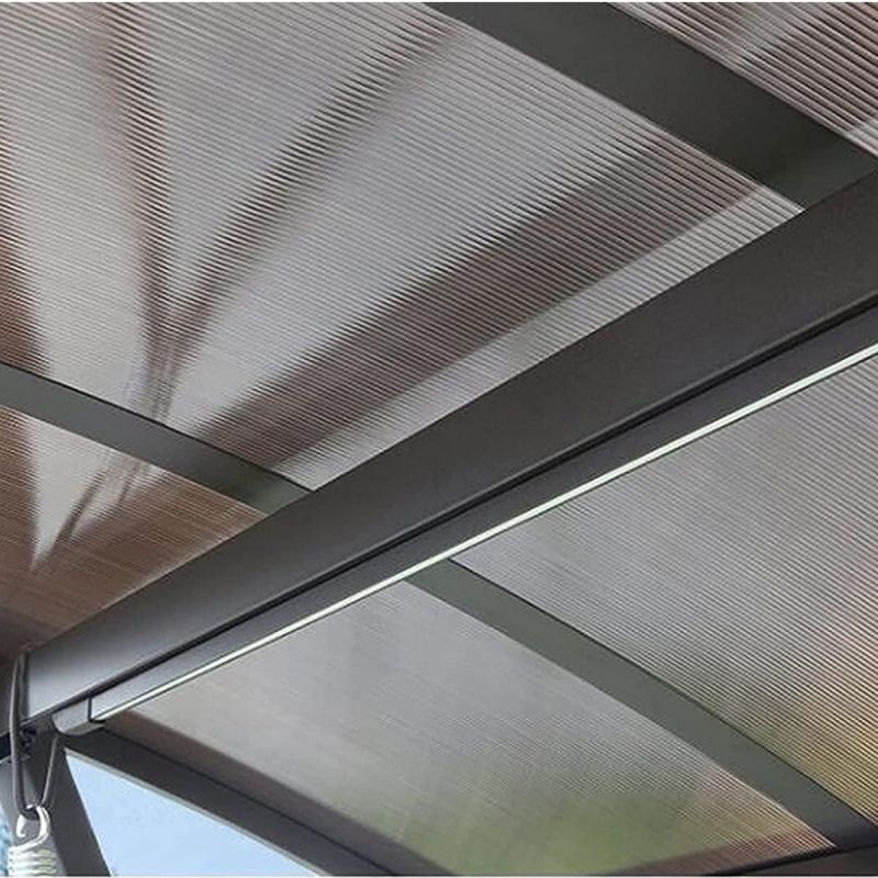 Balansoar de 3 persoane, gradina sau terasa, aluminiu, iluminare Led, suport de pahare, perne incluse, maro, Solaris