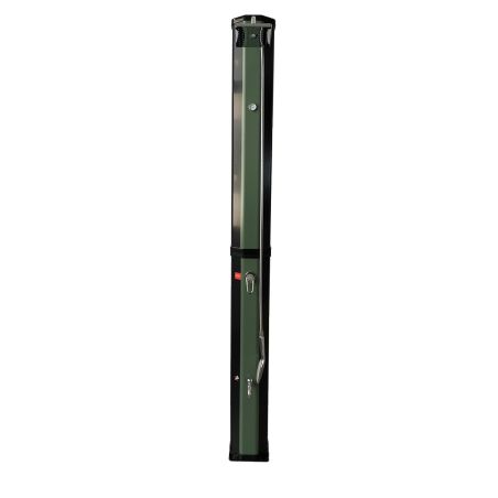 Dus solar, 60 Litri, robinet pentru picioare, dus de mana, termometru, cap de dus tip ploaie, PVC+ABS, Verde Negru, Alicante