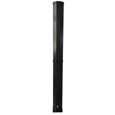 Dus solar, 60 Litri, robinet pentru picioare, dus de mana, termometru, cap de dus tip ploaie, PVC+ABS, Verde Negru, Alicante