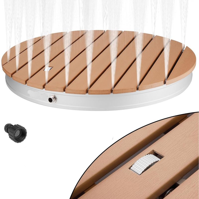 Dus mobil de podea, gradina, camping, inaltime reglabila 4 m, wpc aluminiu, diametru 70cm, Sole