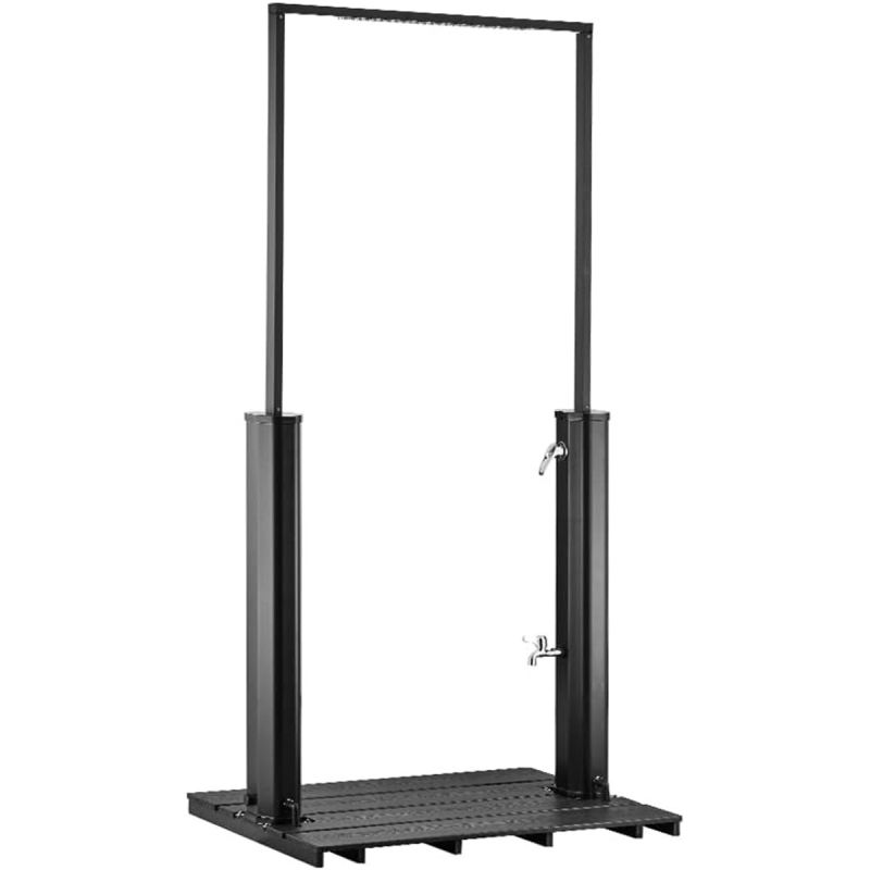 Dus solar pentru gradina si piscina, tip perdea capacitate de 40 L, WPS, Negru Mat, Viento