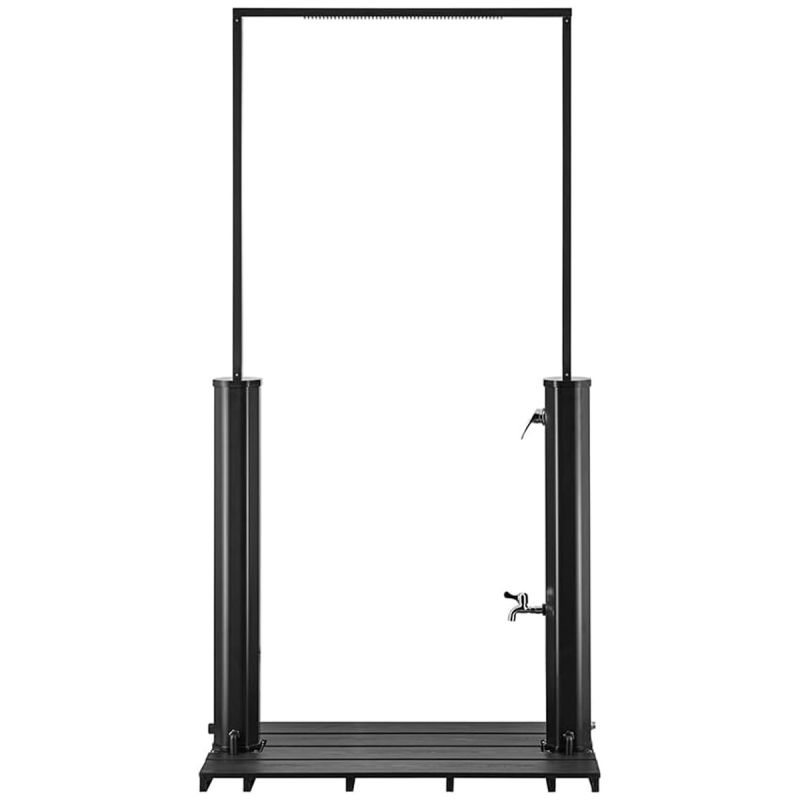 Dus solar pentru gradina si piscina, tip perdea capacitate de 40 L, WPS, Negru Mat, Viento