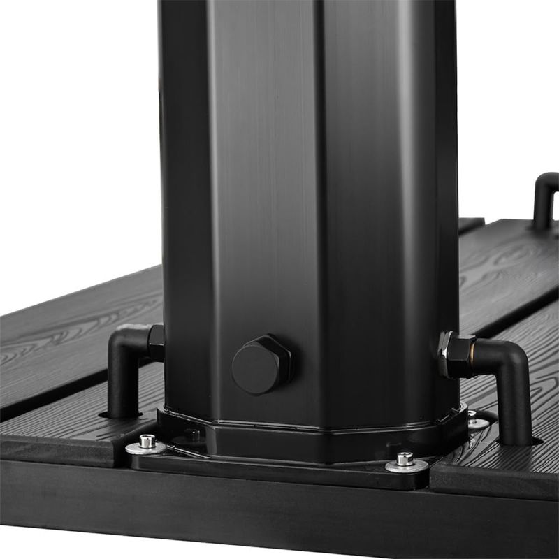 Dus solar pentru gradina si piscina, tip perdea capacitate de 40 L, WPS, Negru Mat, Viento