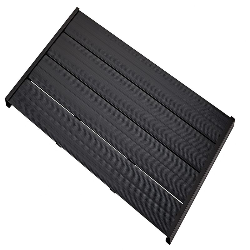 Element de podea din Pvc, cadru din otel, pentru dus solar, dimensiuni 101x60, Negru, Aria