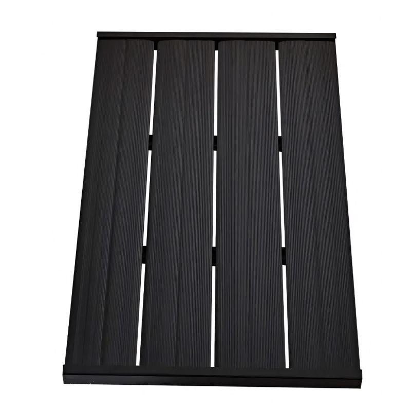 Element de podea din Pvc, cadru din otel, pentru dus solar, dimensiuni 101x60, Negru, Aria