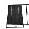 Element de podea din Pvc, cadru din otel, pentru dus solar, dimensiuni 101x60, Negru, Aria