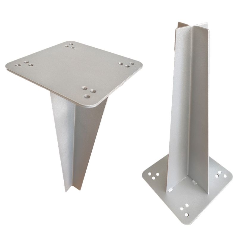 Element fixare dus solar in pamant, otel, dimensiuni 20x20 cm, Natur