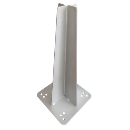 Element fixare dus solar in pamant, otel, dimensiuni 20x20 cm, Natur