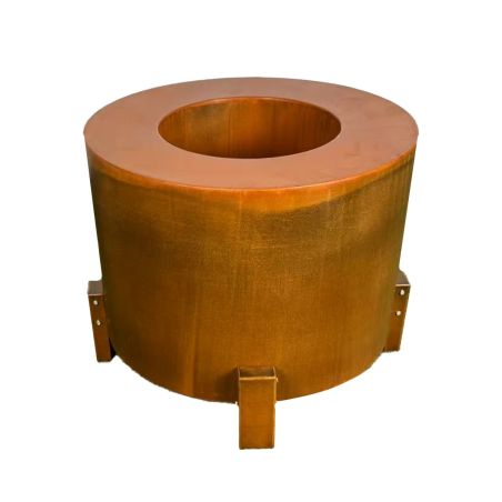 Vatra de foc, otel corten de 2 mm, dia 80 x H 60 cm, Aurora