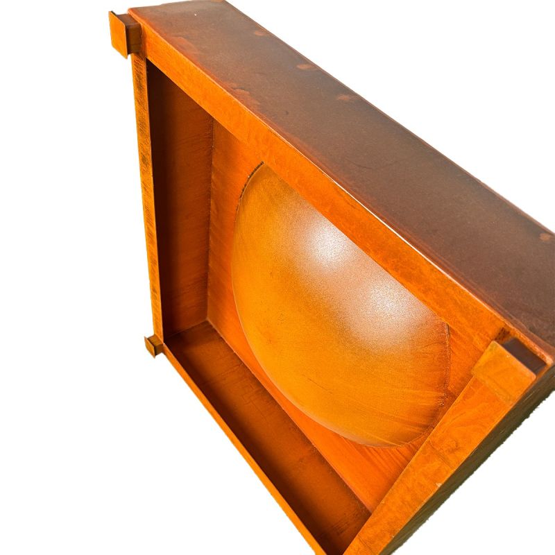 Vatra de foc, otel corten de 2 mm, 80x80x20 cm, Magma