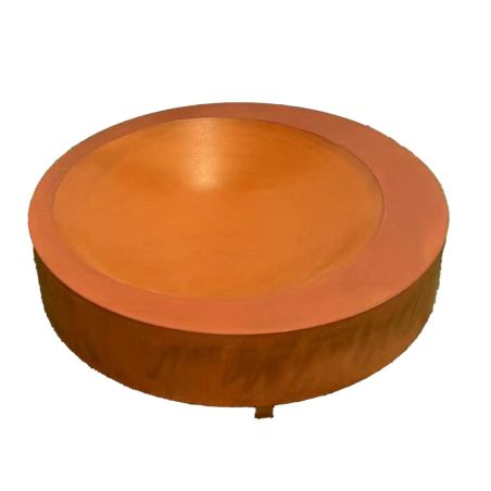 Vatra de foc, otel corten de 2 mm, dia 100 x H 26 cm, FlamaDomo