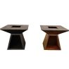 Gratar pe lemn cu plita, suprafata mare de gatit, spatiu pentru lemne, otel corten 2 mm, 100x100x90 cm, Negru, Rustico