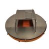 Gratar pe lemn cu plita, Vatra, Multifunctional, din otel corten de 2 mm,  dia 100xH 70 cm, AshCraft