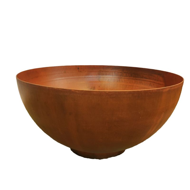 Gratar pe lemn cu plita, otel corten de 3.5 mm, dia 100xH 53, Pirathos