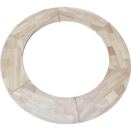 Gratar pe lemn cu plita mare pentru gatit si blat din lemn, spatiu pentru lemne, otel corten 2 mm, dia 100xH 90 cm, Avangarde